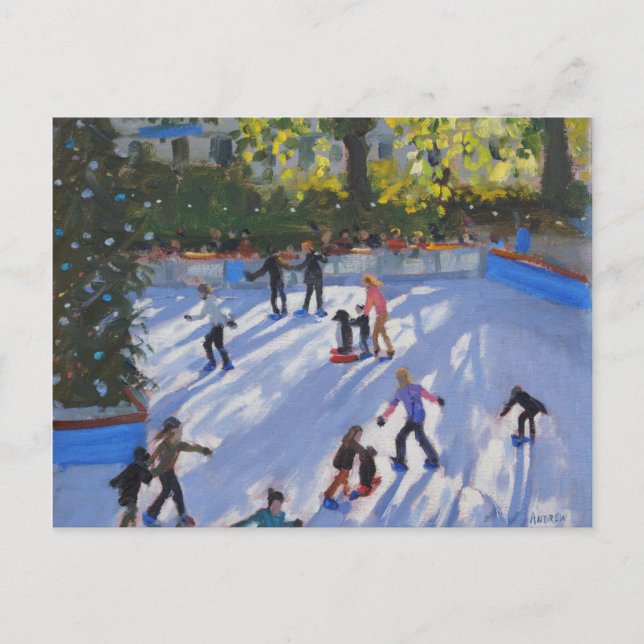 Carte Postale Patinage sur glace Musée d'histoire naturelle 2014 (Devant)