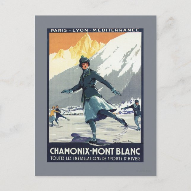 Carte Postale Patinage sur glace - Poster du Promo olympique de  (Devant)