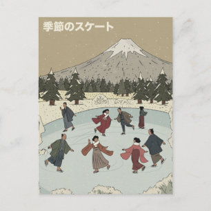 Carte Postale Patinage sur glace saisonnier