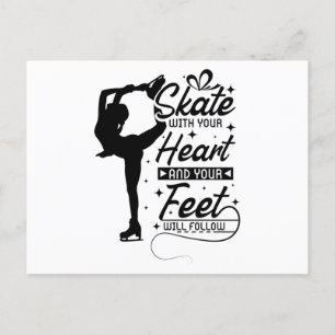 Carte Postale Patinage sur le coeur