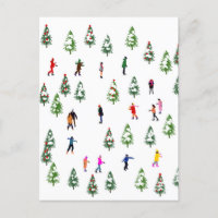 Patineurs sur glace Pine │ patinage sur glace Noël