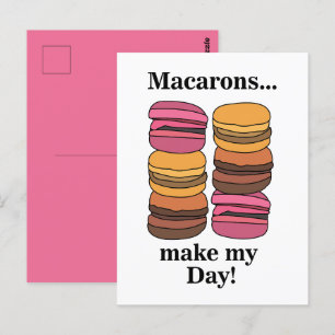 Carte Postale Pâtisserie Macaron Sucrée