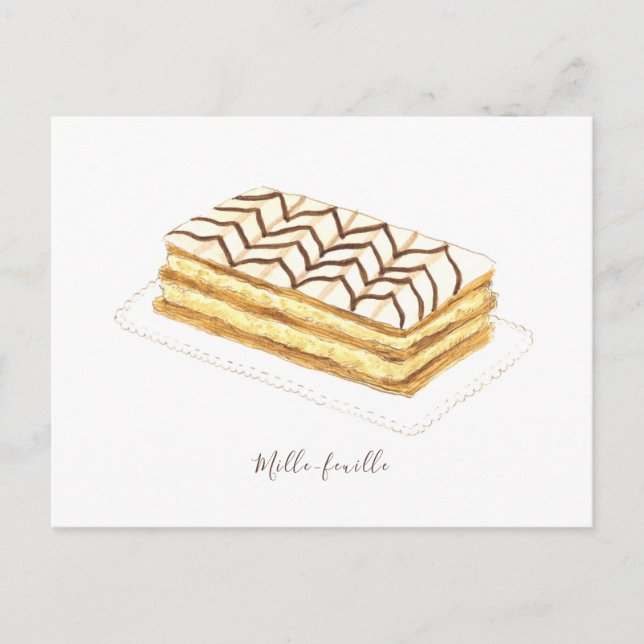 Carte Postale Pâtisserie mille-feuille (Devant)