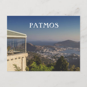 Carte Postale Patmos Grèce Vue de l'île depuis le sommet