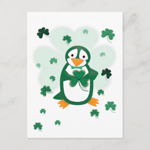 Carte Postale Patrick Penguin St. Patrick's Day Postcard