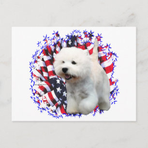 Carte Postale Patriote de West Highland White Terrier