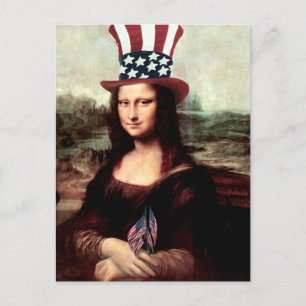 Carte Postale Patriotique Mona Lisa - Fête de l'Indépendance