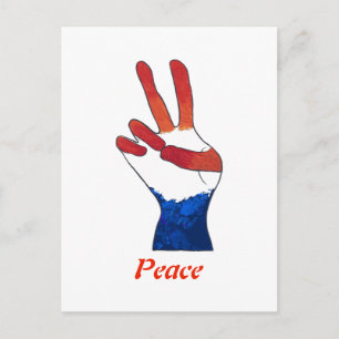 Carte postale Patriotique Rouge Bleu Bleu Patrioti