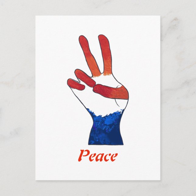 Carte postale Patriotique Rouge Bleu Bleu Patrioti (Devant)
