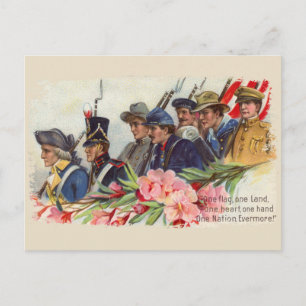 Carte postale patriotique Vintage d'une nation