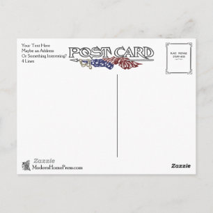 Carte Postale Patriotique vintage - Personnalisabl