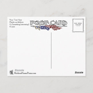 Carte Postale Patriotique vintage - Personnalisabl