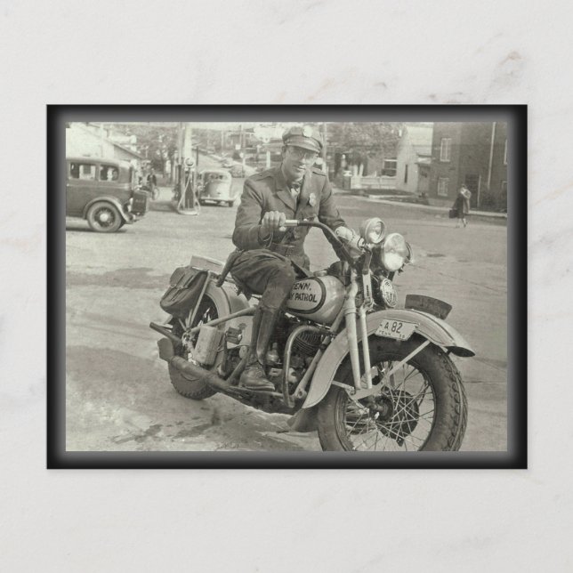 Carte Postale Patrouille routière du Tennessee 1938 (Devant)