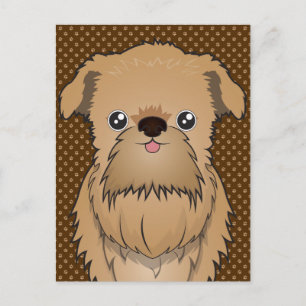 Carte Postale Patrouilles de dessin de chien Griffon de Bruxelle