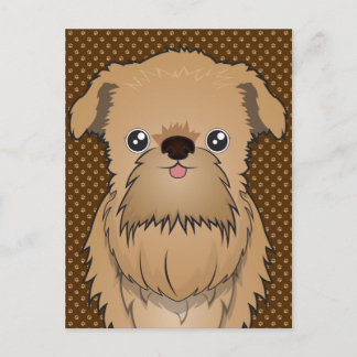 Carte Postale Patrouilles de dessin de chien Griffon de Bruxelle
