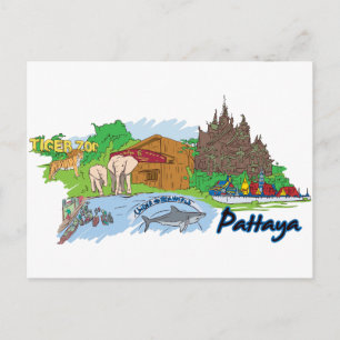 Carte Postale Pattaya Thaïlande célèbre ville