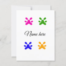 Patte de chien coloré ajouter le nom du texte anim