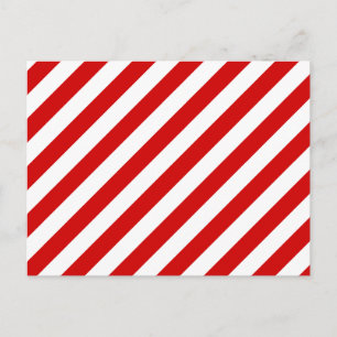 Carte Postale Patterns à barres rouges et blanches