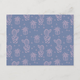 Carte Postale Patters de Pink & Purple Cartoon