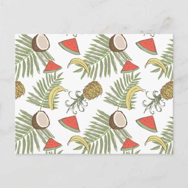 Carte Postale Patters de Tropical Fruit (Devant)