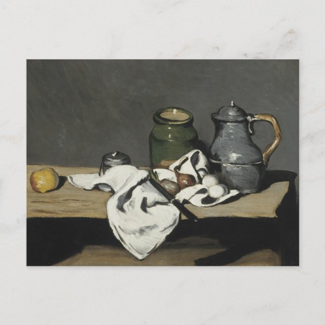 Carte Postale Paul Cezanne - La vie morte avec Kettle (Devant)