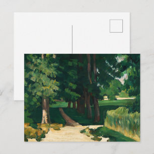 Carte Postale Paul Cézanne's The Avenue, Green Trees Classic