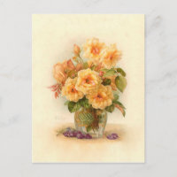 Paul De Longpre Fleur Victorienne Bouquet Rose