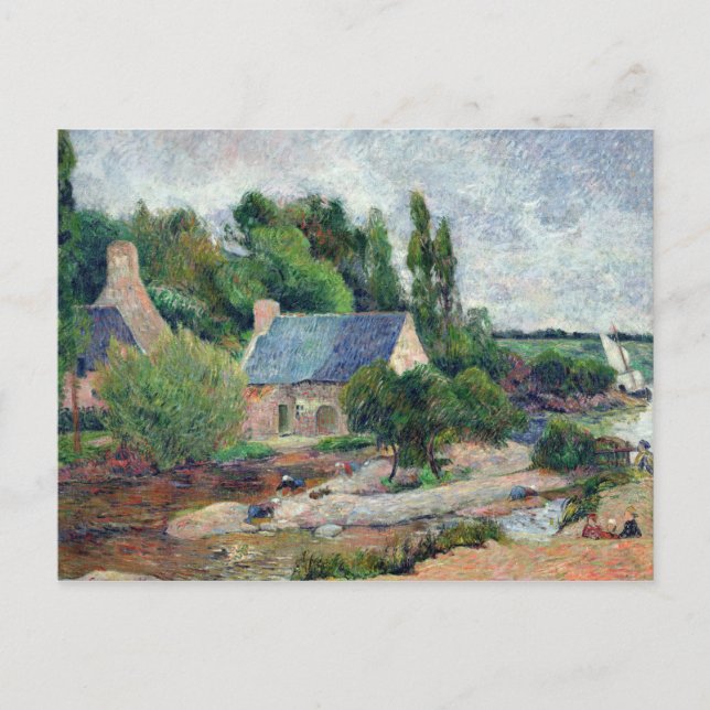 Carte Postale Paul Gauguin | Les femmes-Washerwomen à Pont-Aven, (Devant)