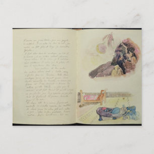 Carte Postale Paul Gauguin Pages de 'Noa Noa', 1893-94