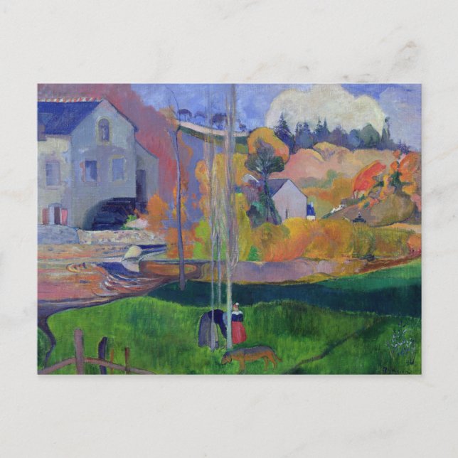 Carte Postale Paul Gauguin | Paysage breton : le David Mill, (Devant)