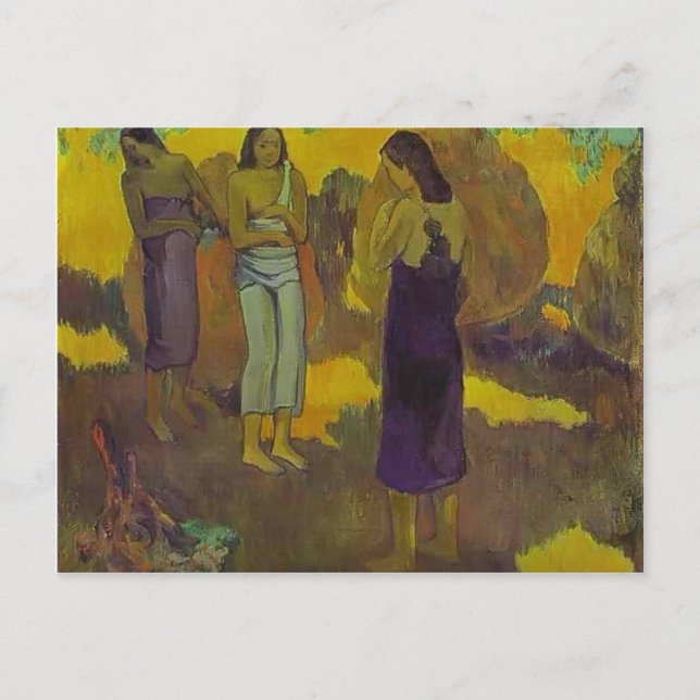 Carte Postale Paul Gauguin - Trois femmes tahitiennes (Devant)