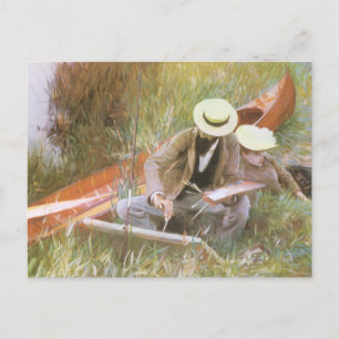 Carte Postale Paul Helleu esquissant avec sa femme par JS Sargen