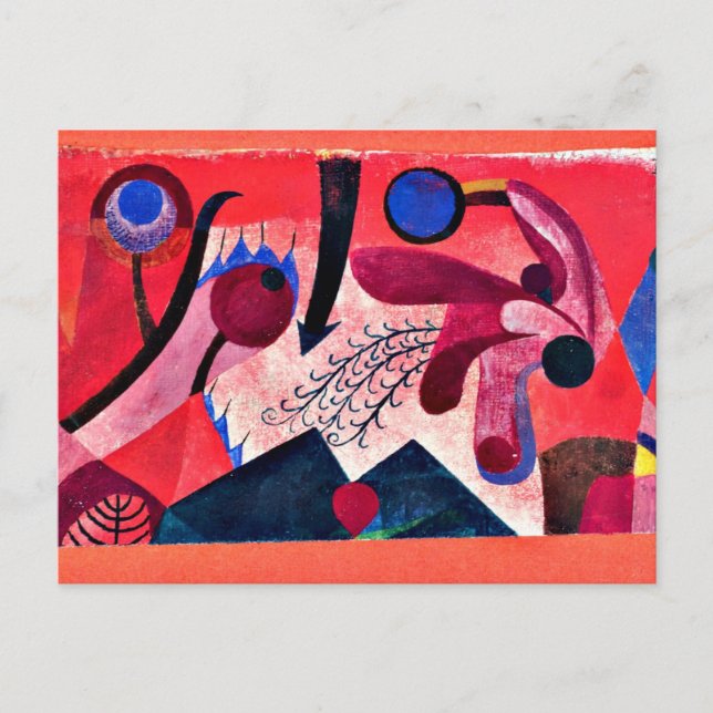 Carte Postale Paul Klee art : Baies poisonnantes (Devant)