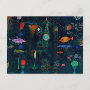 Carte Postale Paul Klee Fish Magic Peinture Abstraite Art graphi