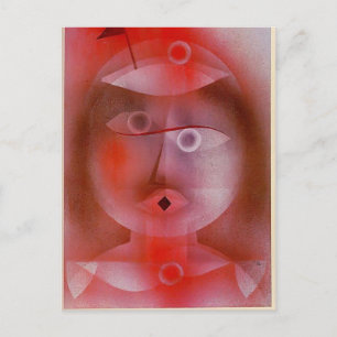 Carte Postale Paul Klee : Le Masque au petit drapeau