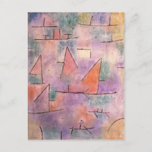Carte Postale Paul Klee- Port avec voilier