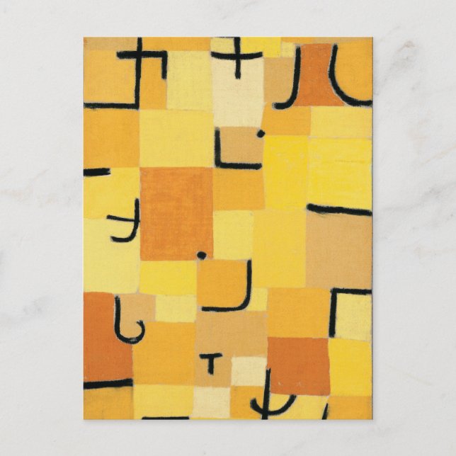 Carte Postale Paul Klee - Signes En Jaune (Devant)