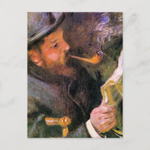 Carte Postale Paul Monet lisant, œuvre d'art populaire,