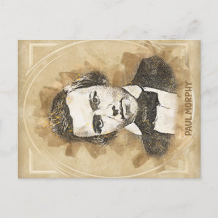 Carte Postale Paul Morphy, joueur d'échecs