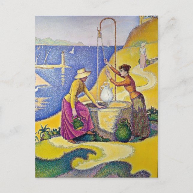 Carte Postale Paul Signac - Jeunes femmes de Provence au Puits (Devant)