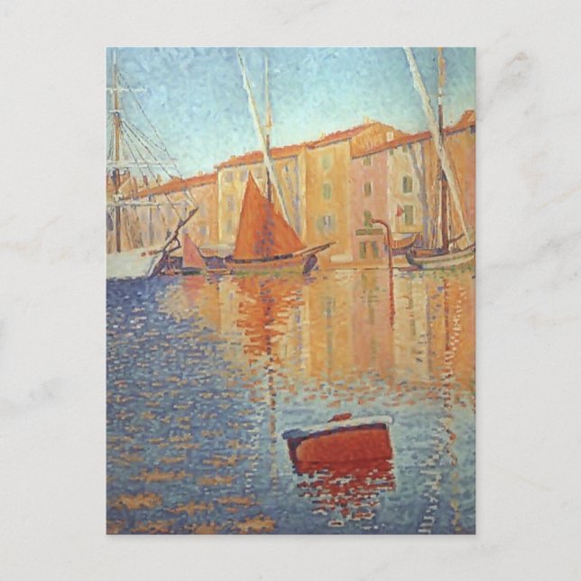 Carte Postale Paul Signac - La Bouée Rouge, Saint Tropez (Devant)