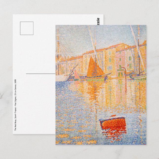 Carte Postale Paul Signac - La Bouée Rouge, Saint-Tropez (Devant / Derrière)