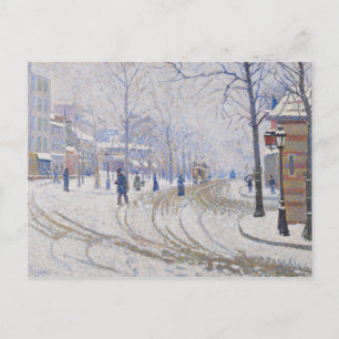 Carte Postale Paul Signac - Neige, Boulevard de Clichy, Paris