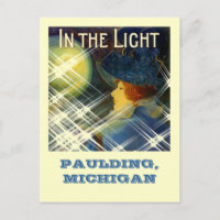 PAULDING GHOST LIGHT ~WOMAN IN LIGHT-POSTCARD!