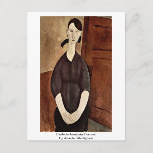 Carte Postale Paulette Jourdain-Portrait Par Amedeo Modigliani