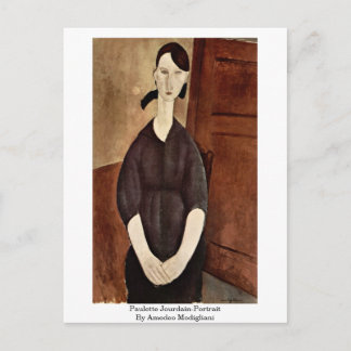 Carte Postale Paulette Jourdain-Portrait Par Amedeo Modigliani