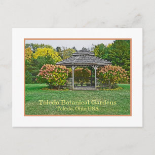 CARTE POSTALE PAVILLON ET HYDRANGEAS/JARDINS BOTANIQUES DE TOLÈD