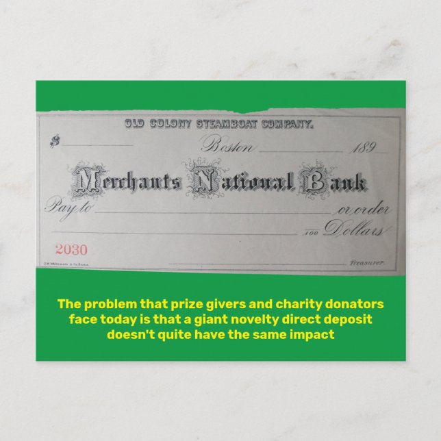 Carte Postale Payer au porteur sur demande (Devant)