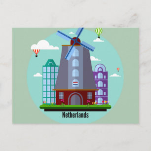 Carte Postale Pays-Bas, graphisme