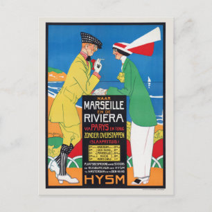 Carte Postale Pays-Bas Marseille Affiche Ancienne 1913